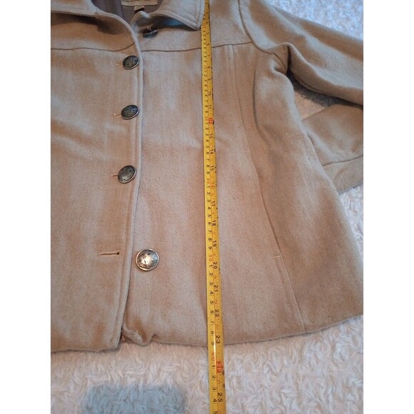 Womens Cabela's Blazer/Jacket Coat wool blend Size L  Brown beige - Picture 13 of 16
